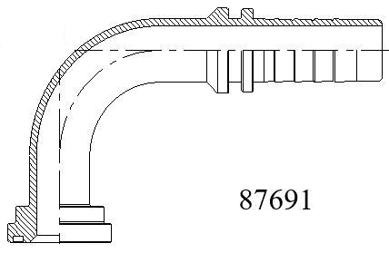 87691 SAE 6000PSI法兰接头系列