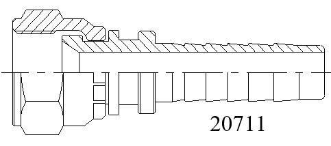 20711公制内螺纹74 °内锥面20711系列